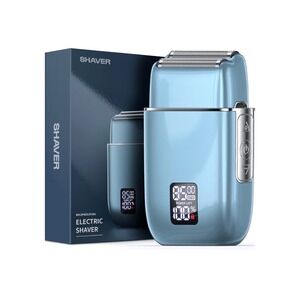 Men's Electric Shaver Blue Portable Reciprocating Shaver USB Charging‎